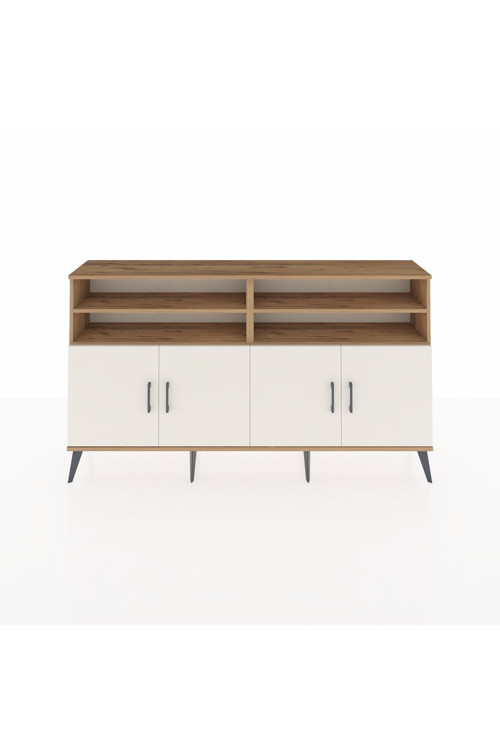 Arges Konsol 6 Raflı 4 Kapaklı 176x30x99 Çam-Aytaşı