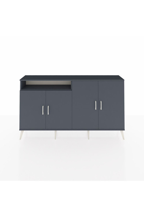 Arges Konsol 4 Raflı 4 Kapaklı 176x30x99 Antrasit-Antrasit