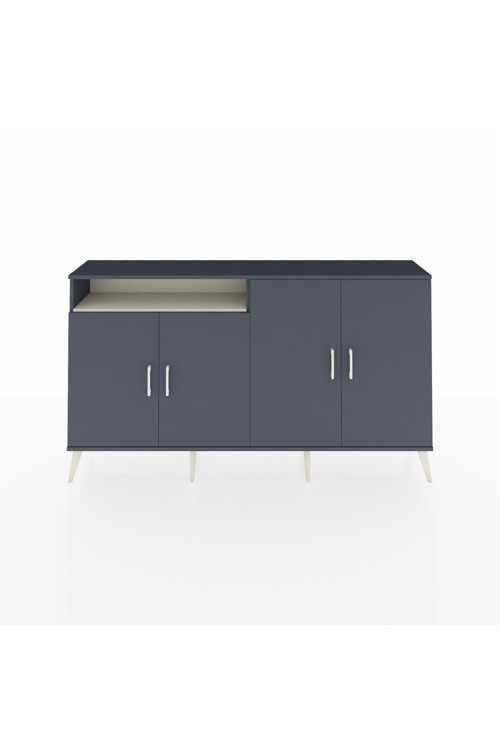 Arges Konsol 4 Raflı 4 Kapaklı 176x30x99 Antrasit-Antrasit/Aytaşı