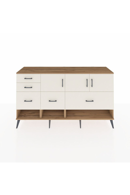 Hyperion Konsol 3 Raflı 5 Çekmeceli 3 Kapaklı 176 x 44 x 99 cm Çam - Aytaşı