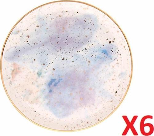 Cosmos Desen Düz Tabak 17cm 6'lı 04alm006679