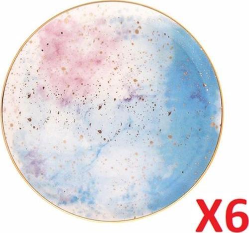 Cosmos Desen Düz Tabak 17cm 6'lı 04alm006681