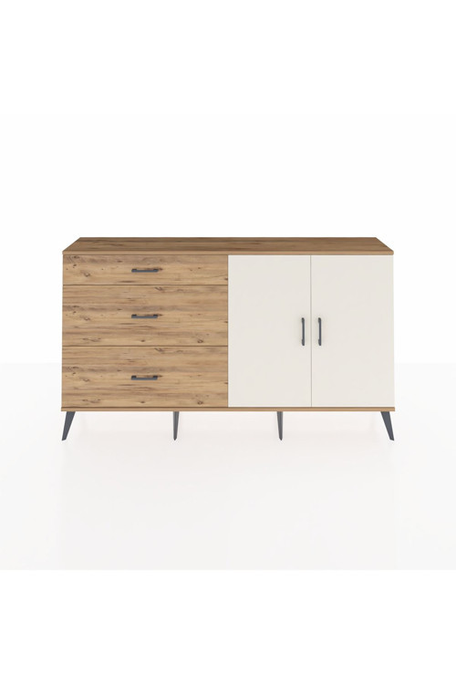Arges Konsol 2 Raflı 3 Çekmeceli 2 Kapaklı 176 x 30 x 99 cm Çam - Aytaşı - Çam