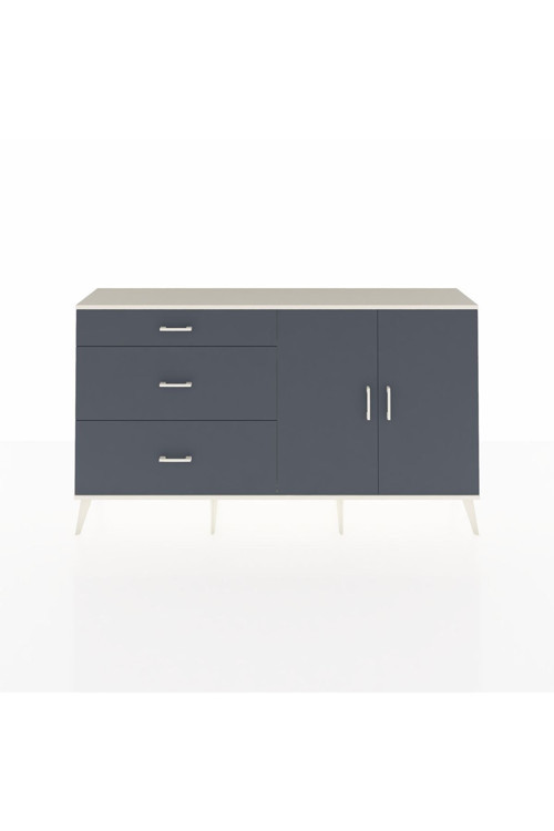 Arges Konsol 2 Raflı 3 Çekmeceli 2 Kapaklı 176x30x99 Aytaşı-Antrasit