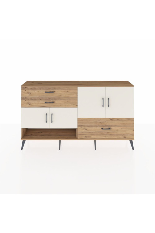 Arges Konsol 3 Raflı 3 Çekmeceli 4 Kapaklı 176 x 30 x 99 cm Çam - Aytaşı - Çam
