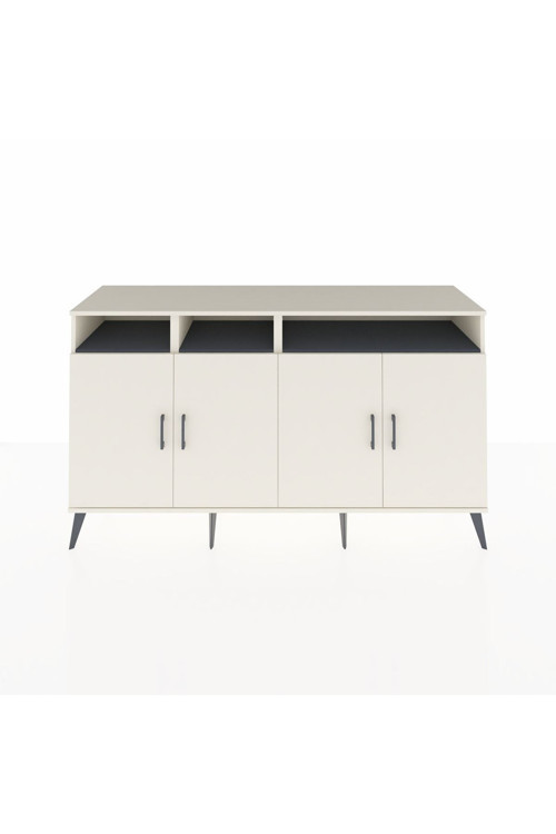 Hyperion Konsol 6 Raflı 4 Kapaklı 176 x 44 x 99 cm Aytaşı - Aytaşı - Antrasit