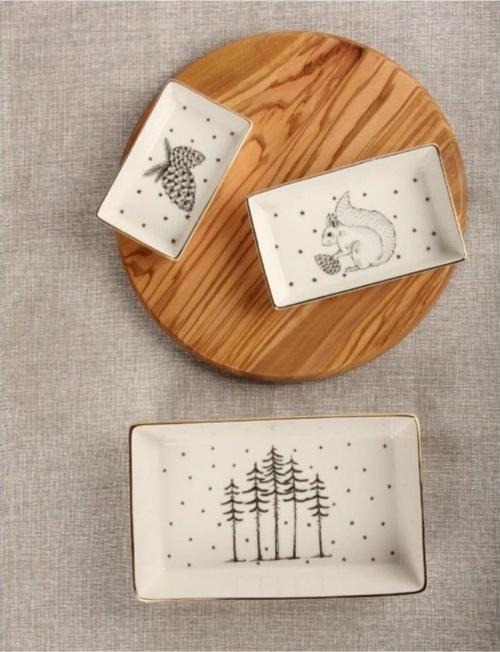 Forest 3 Parça Kahvaltı-meze Tabağı 11-13-19cm