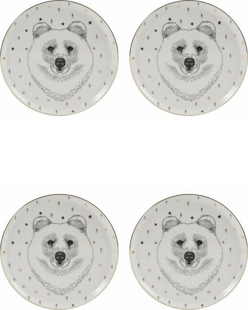 Forest Bear Düz Tabak 20cm 4'lü