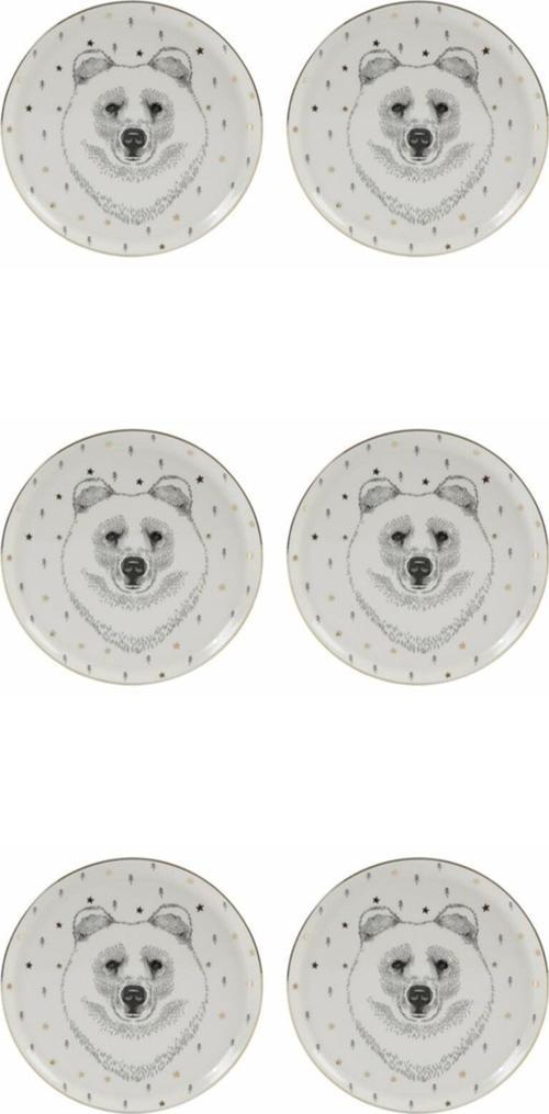 Forest Bear Düz Tabak 20cm 6'lı