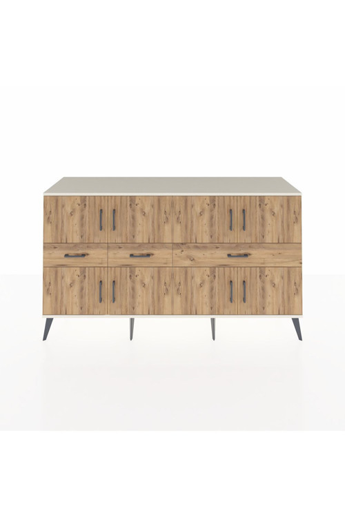 Hyperion Konsol 5 Raflı 3 Çekmeceli 8 Kapaklı 176 x 44 x 99 cm Aytaşı - Çam