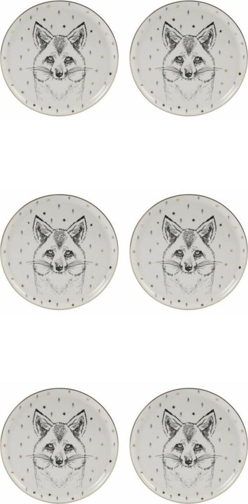 Forest Fox Düz Tabak 20cm 6'lı