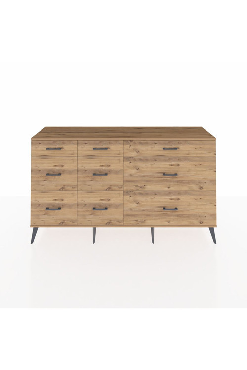 Hyperion Konsol 9 Çekmeceli 176 x 44 x 99 cm Antrasit - Çam