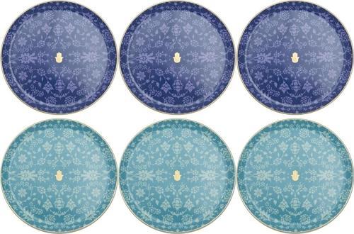 Glamorous Lacivet Turkuaz Servis Tabağı 24cm 6 Parça