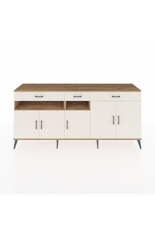 Hyperion Konsol 5 Raflı 3 Çekmeceli 5 Kapaklı 220 x 44 x 99 cm Çam - Aytaşı