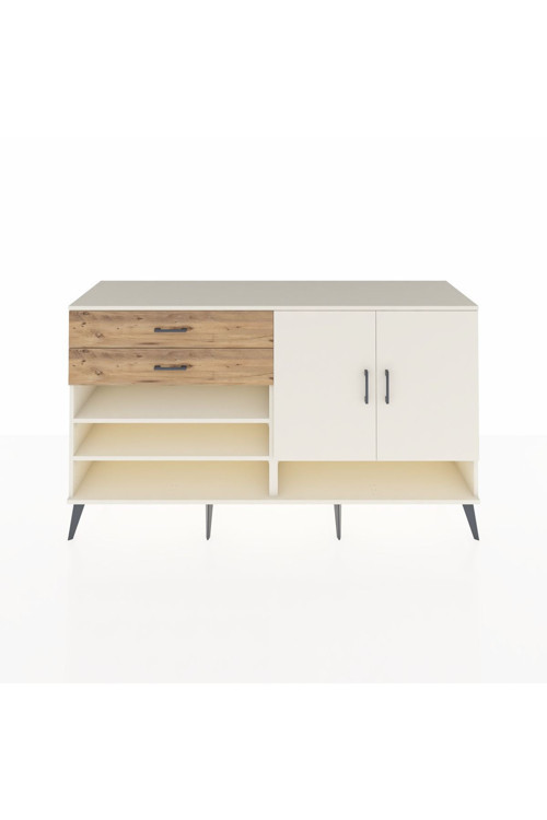 Hyperion Konsol 4 Raflı 2 Çekmeceli 2 Kapaklı 176 x 44 x 99 cm Aytaşı - Aytaşı - Çam
