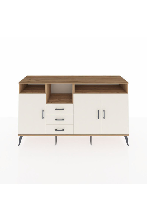 Kronos Konsol 5 Raflı 3 Çekmeceli 3 Kapaklı 176x59x99 Çam-Aytaşı