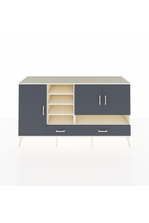 Kronos Konsol 8 Raflı 2 Çekmeceli 3 Kapaklı 176 x 59 x 99 cm Aytaşı - Antrasit
