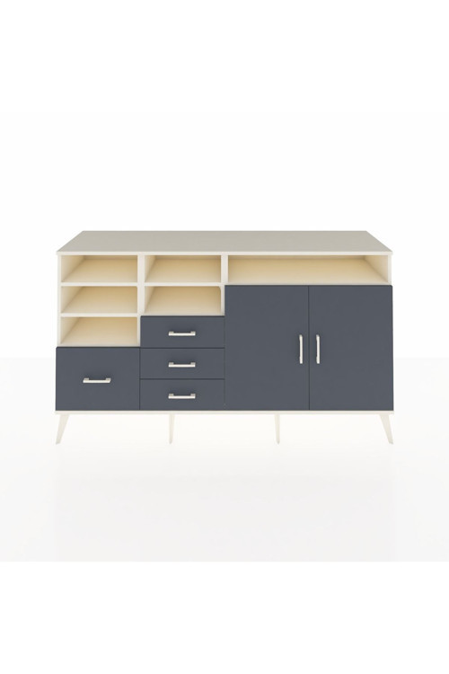 Kronos Konsol 7 Raflı 4 Çekmeceli 2 Kapaklı 176 x 59 x 99 cm Aytaşı - Antrasit