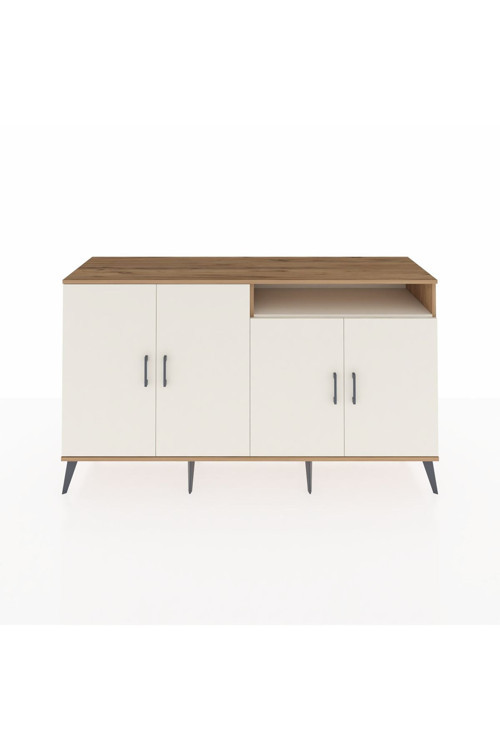 Kronos Konsol 6 Raflı 4 Kapaklı 176x59x99 Çam-Aytaşı