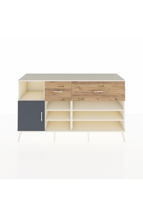 Kronos Konsol 6 Raflı 2 Çekmeceli 1 Kapaklı 176 x 59 x 99 cm Aytaşı - Antrasit - Çam