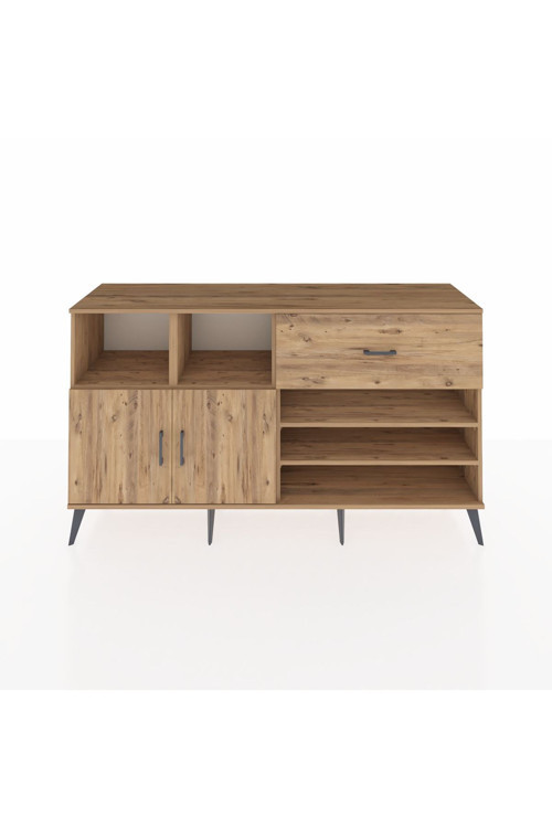 Kronos Konsol 6 Raflı 1 Çekmeceli 2 Kapaklı 176 x 59 x 99 cm Çam - Çam