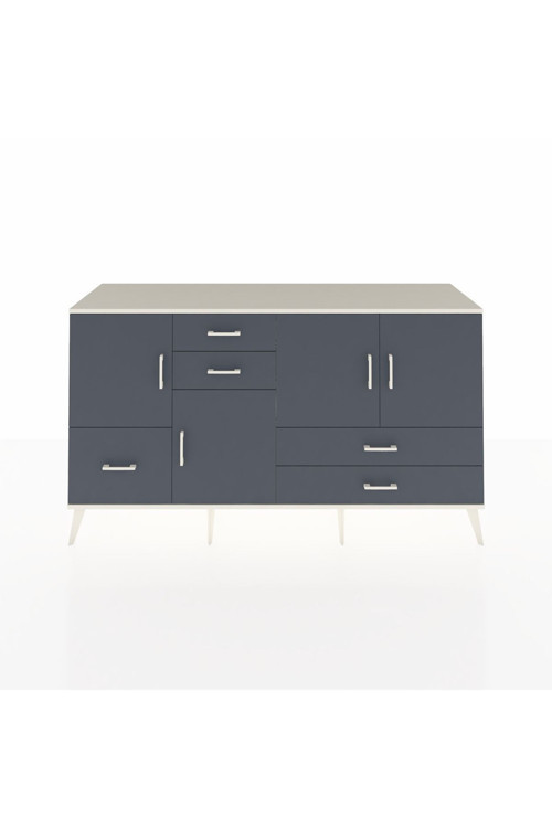 Kronos Konsol 4 Raflı 5 Çekmeceli 4 Kapaklı 176 x 59 x 99 cm Aytaşı - Antrasit