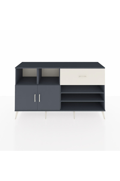 Kronos Konsol 6 Raflı 1 Çekmeceli 2 Kapaklı 176 x 59 x 99 cm Antrasit - Antrasit - Aytaşı