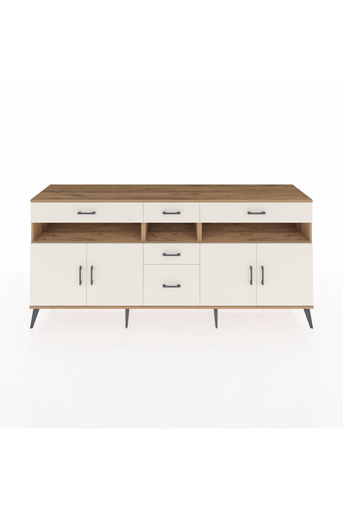 Hyperion Konsol 5 Raflı 5 Çekmeceli 4 Kapaklı 220 x 44 x 99 cm Çam - Aytaşı