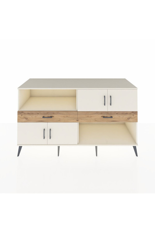 Kronos Konsol 3 Raflı 2 Çekmeceli 4 Kapaklı 176x59x99 Aytaşı-Aytaşı/Çam