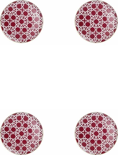 Morocco Desen Fuşya Düz Tabak 28cm 4'lü