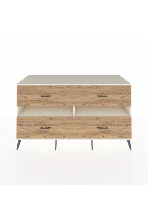 Kronos Konsol 2 Raflı 4 Çekmeceli 176 x 59 x 99 cm Aytaşı - Aytaşı - Çam