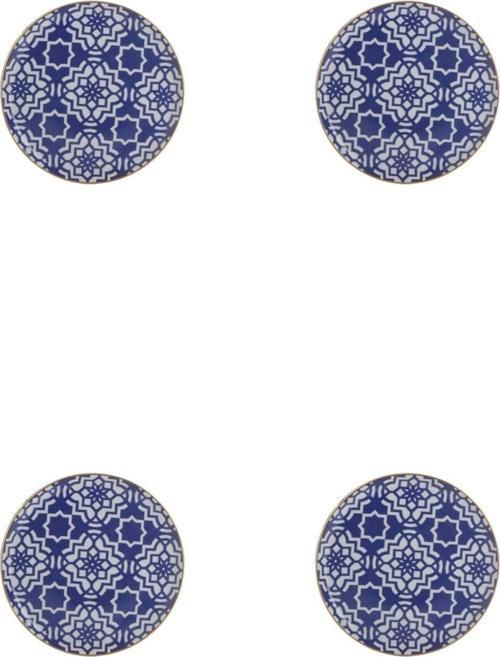 Morocco Desen Mor Düz Tabak 20cm 4'lü