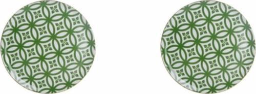 Morocco Desen Yeşil Düz Tabak 28cm 2'li