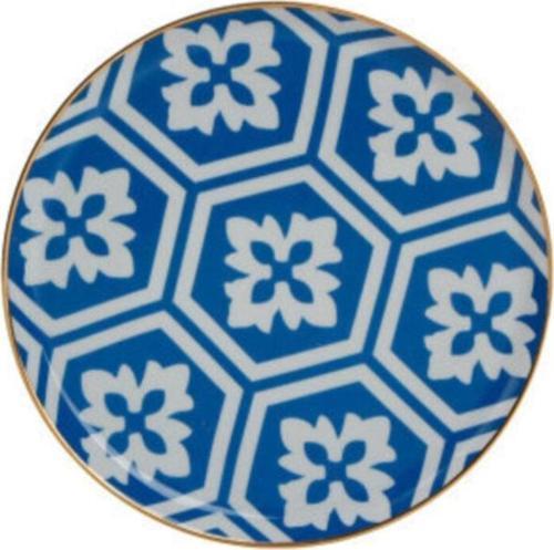 Morocco Desen2 Mavi Düz Tabak 20cm