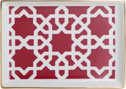 Morocco Desen5 Fuşya 18x13 Cm Kahvaltı Tabağı - 358819