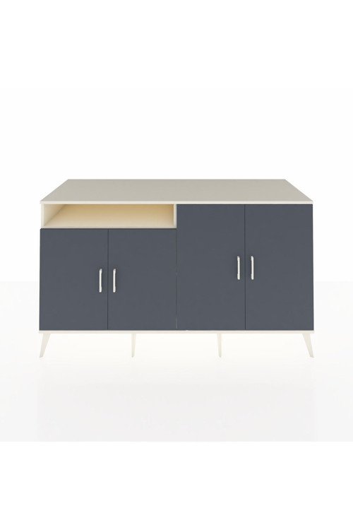 Kronos Konsol 4 Raflı 4 Kapaklı 176x59x99 Aytaşı-Antrasit/Aytaşı