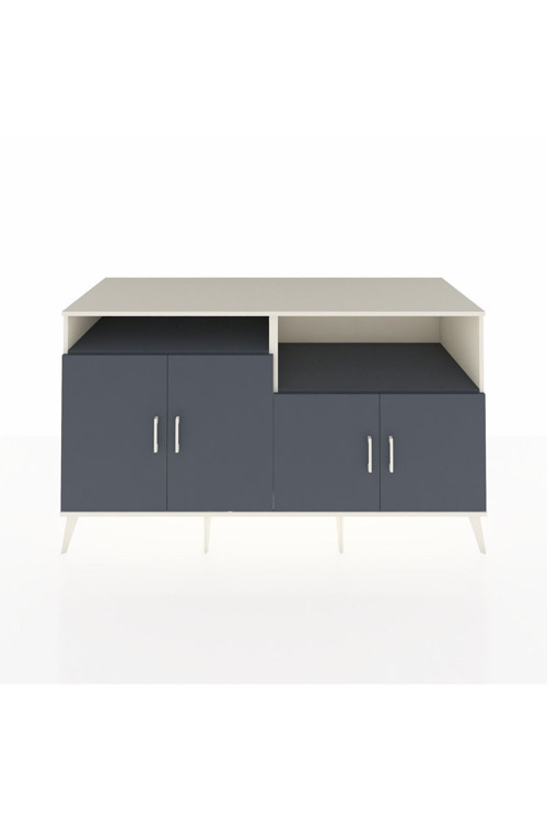 Kronos Konsol 4 Raflı 4 Kapaklı 176x59x99 Aytaşı-Antrasit