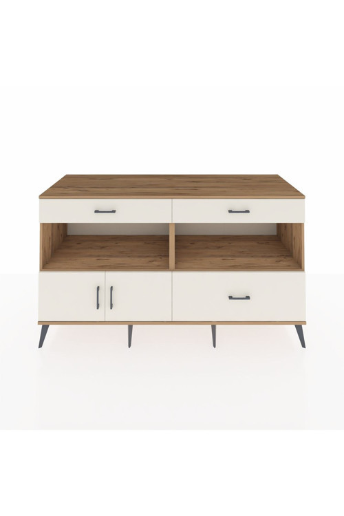 Kronos Konsol 2 Raflı 3 Çekmeceli 2 Kapaklı 176x59x99 Çam-Aytaşı