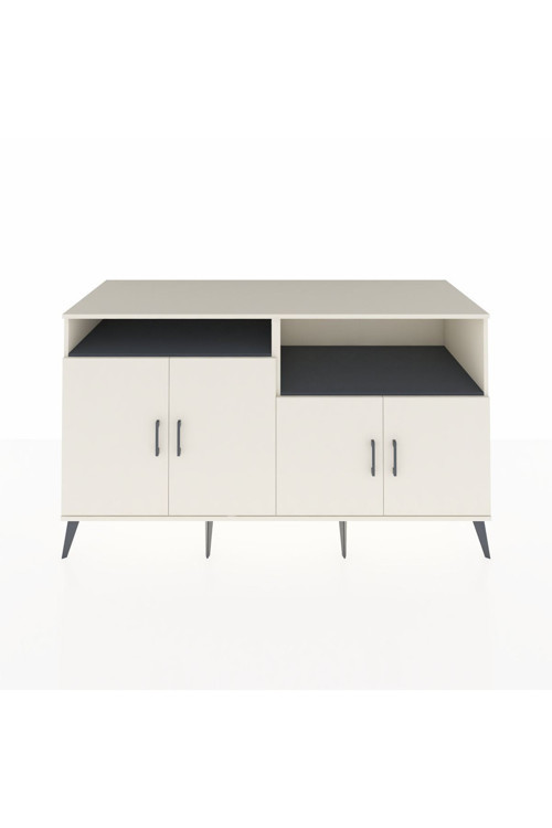 Kronos Konsol 4 Raflı 4 Kapaklı 176 x 59 x 99 cm Aytaşı - Aytaşı - Antrasit
