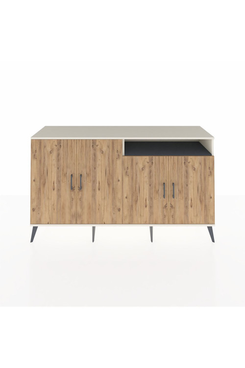 Kronos Konsol 6 Raflı 4 Kapaklı 176x59x99 Aytaşı-Çam/Antrasit