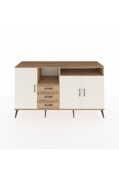 Kronos Konsol 5 Raflı 3 Çekmeceli 3 Kapaklı 176x59x99 Çam-Aytaşı/Çam