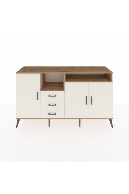 Kronos Konsol 5 Raflı 3 Çekmeceli 3 Kapaklı 176x59x99 Çam-Aytaşı