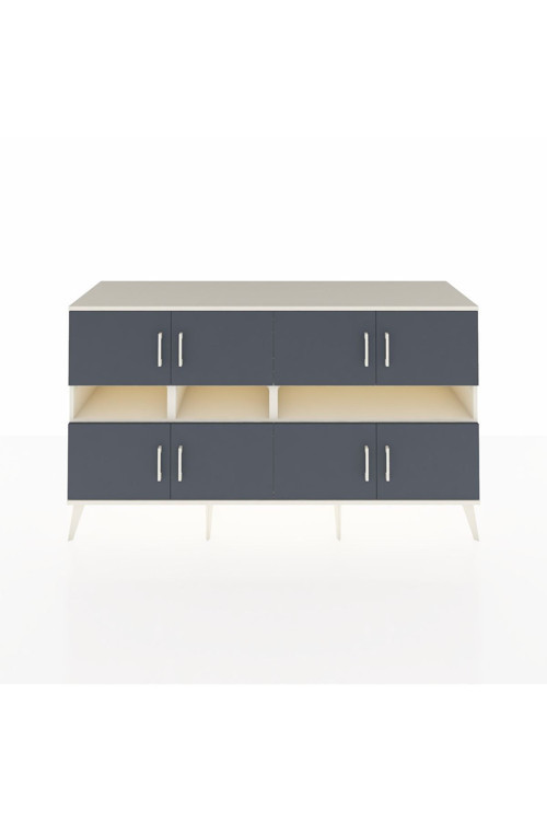Kronos Konsol 8 Raflı 8 Kapaklı 176 x 59 x 99 cm Aytaşı - Antrasit - Aytaşı