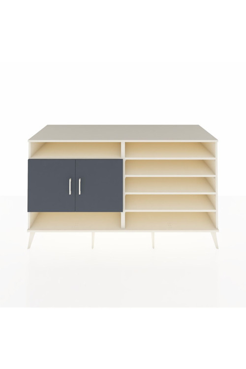Kronos Konsol 7 Raflı 2 Kapaklı 176 x 59 x 99 cm Aytaşı - Antrasit - Çam