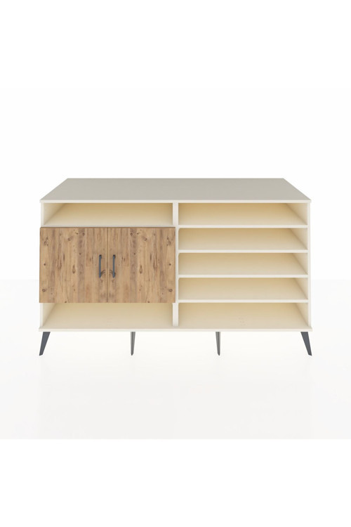 Kronos Konsol 7 Raflı 2 Kapaklı 176 x 59 x 99 cm Aytaşı - Çam - Antrasit
