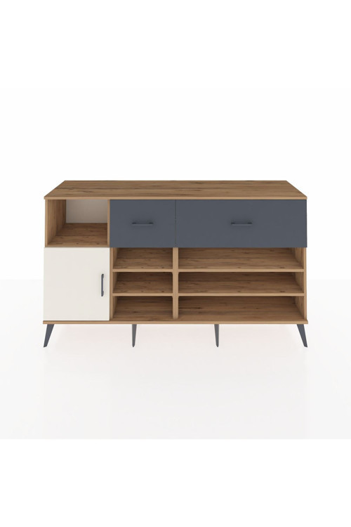 Kronos Konsol 6 Raflı 2 Çekmeceli 1 Kapaklı 176 x 59 x 99 cm Çam - Aytaşı - Antrasit