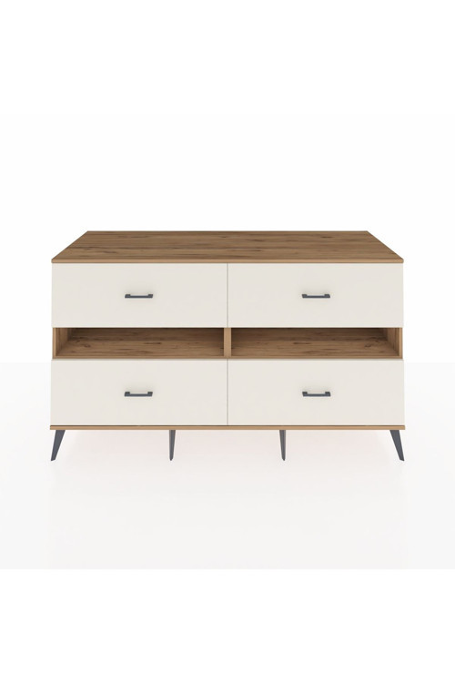 Kronos Konsol 2 Raflı 4 Çekmeceli 176x59x99 Çam-Çam/Aytaşı