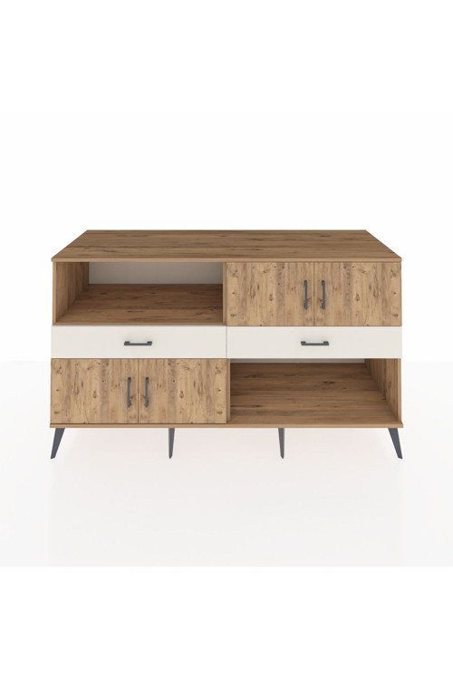 Kronos Konsol 3 Raflı 2 Çekmeceli 4 Kapaklı 176 x 59 x 99 cm Çam - Çam - Aytaşı