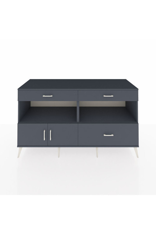 Kronos Konsol 2 Raflı 3 Çekmeceli 2 Kapaklı 176x59x99 Antrasit-Antrasit