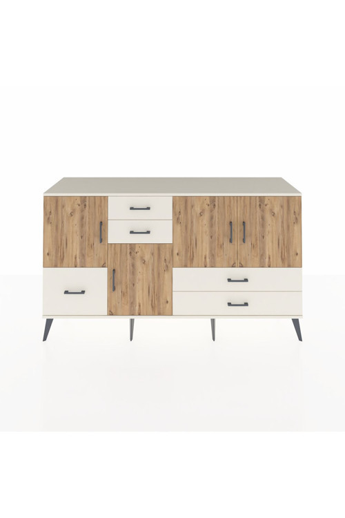 Kronos Konsol 4 Raflı 5 Çekmeceli 4 Kapaklı 176 x 59 x 99 cm Aytaşı - Çam - Aytaşı